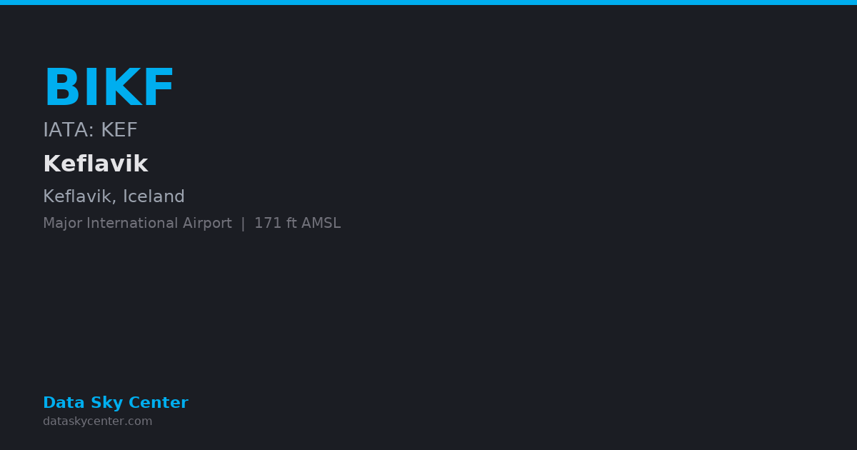 BIKF Keflavik — NOTAMs, Frequencies, Runway Info