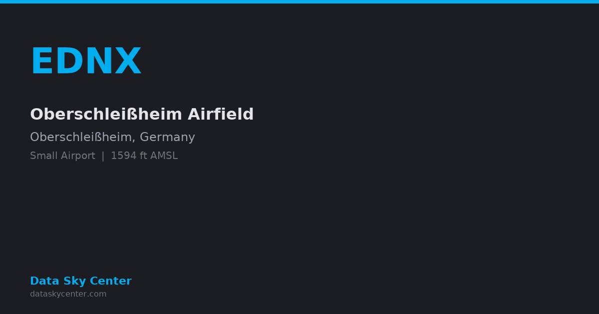 EDNX Oberschleißheim Airfield — NOTAMs, Frequencies, Runway Info