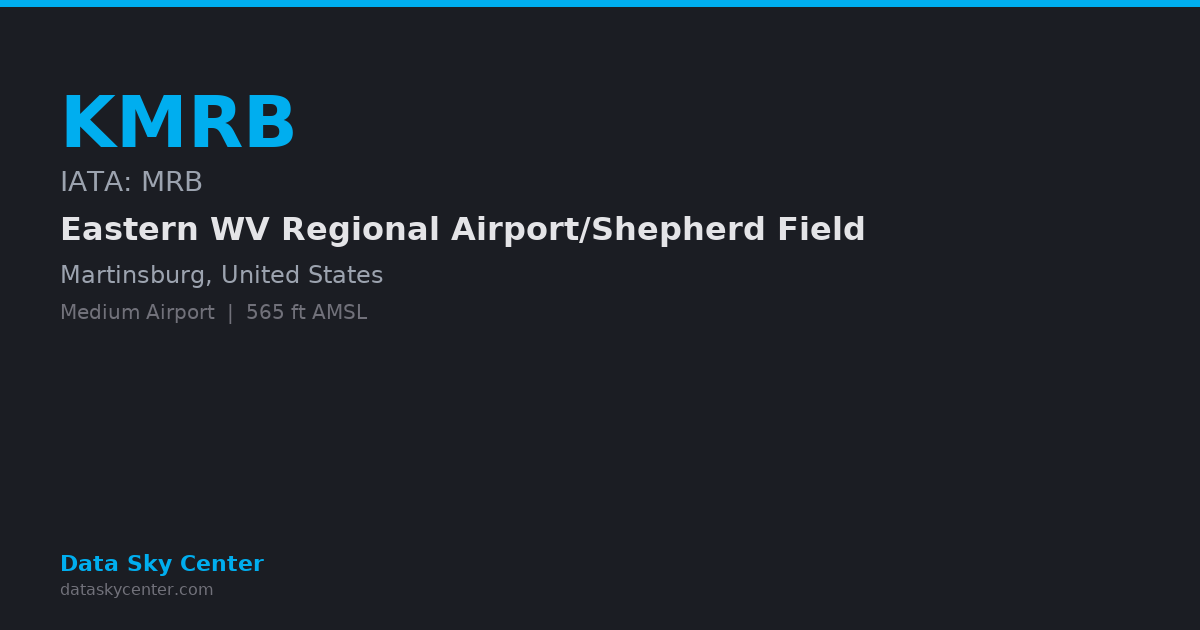 KMRB Eastern WV Regional Airport/Shepher… — NOTAMs, Frequencies, Runway ...
