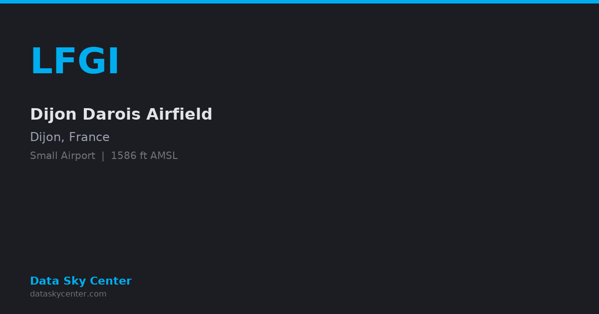 LFGI Dijon Darois Airfield — NOTAMs, Frequencies, Runway Info