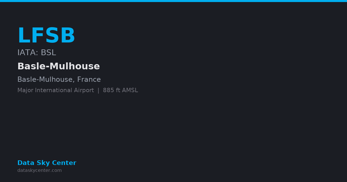 Lfsb LFSB Basle-Mulhouse — NOTAMs, Frequencies, Runway Info