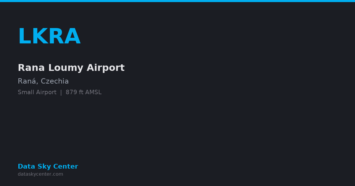 LKRA Rana Loumy Airport — NOTAMs, Frequencies, Runway Info