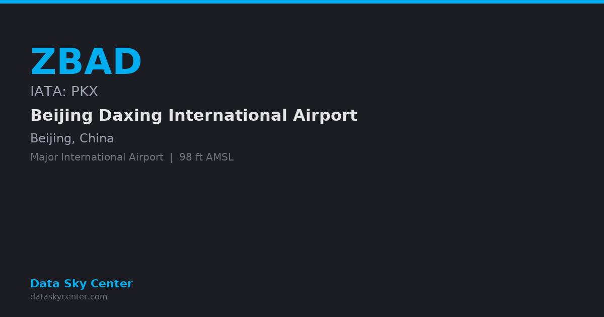 ZBAD Beijing Daxing International Airpor… — NOTAMs, Frequencies, Runway ...